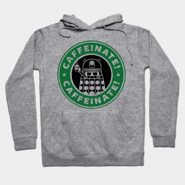 Dalek Caffeinate Hoodie by KittenKirby